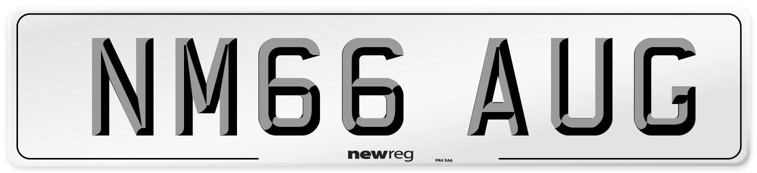 NM66 AUG Number Plate from New Reg